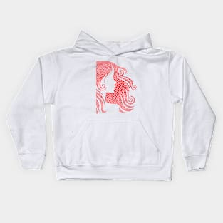 Red Woman Illustration Kids Hoodie